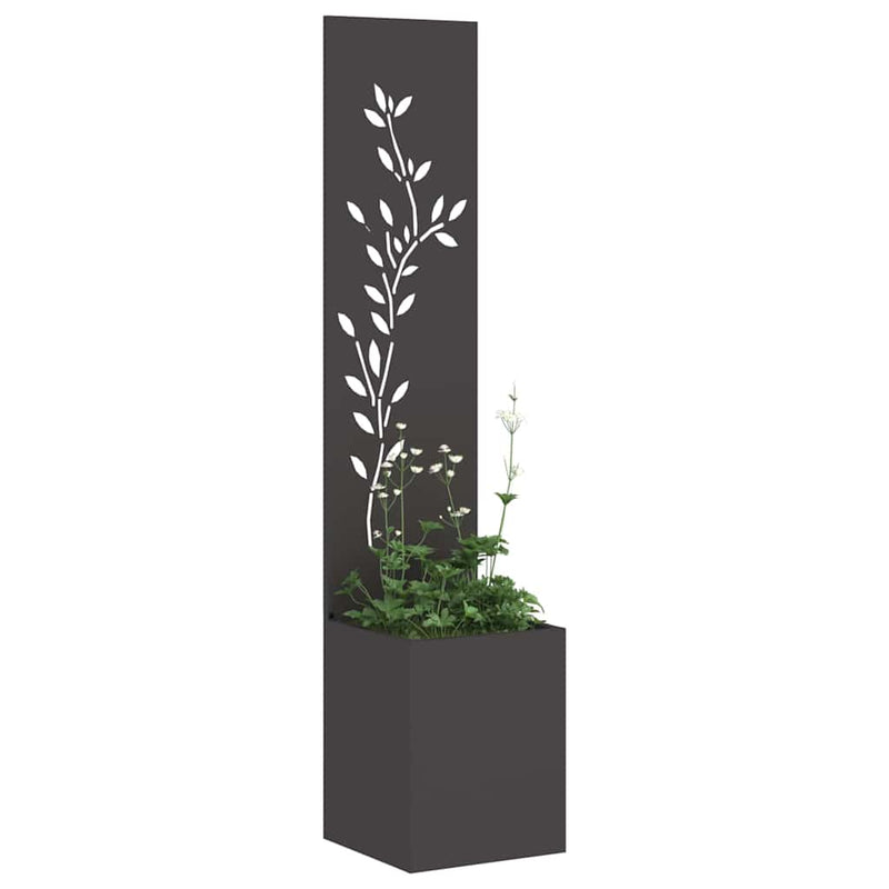 Load image into Gallery viewer, Vidaxl tuin privacy screen zwart 32 x 32 x 150 cm koudgewalst staal

