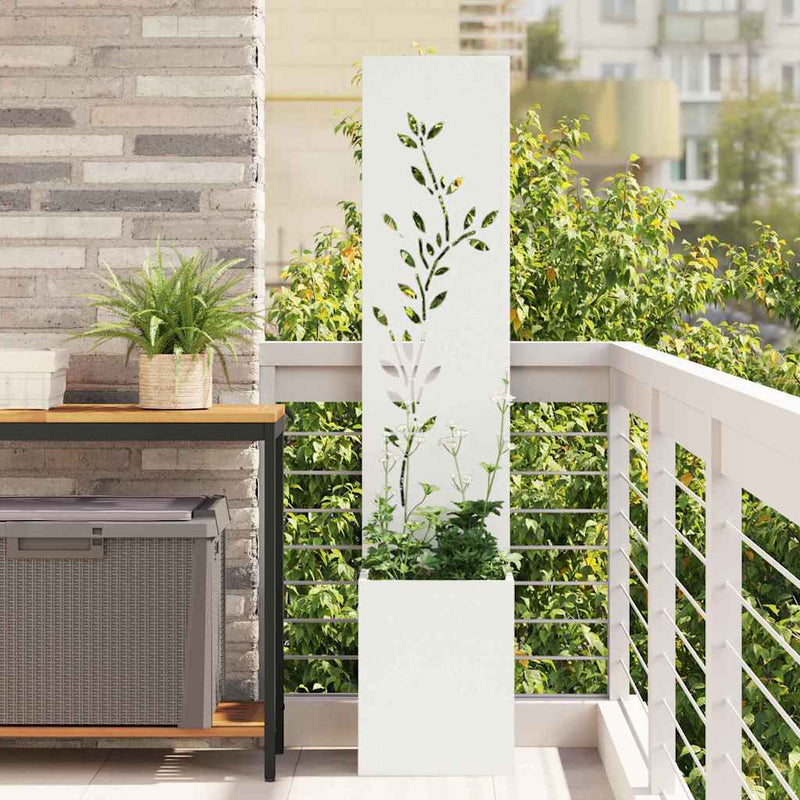 Load image into Gallery viewer, Vidaxl tuin privacy screen wit 32 x 32 x 150 cm koudgewalst staal
