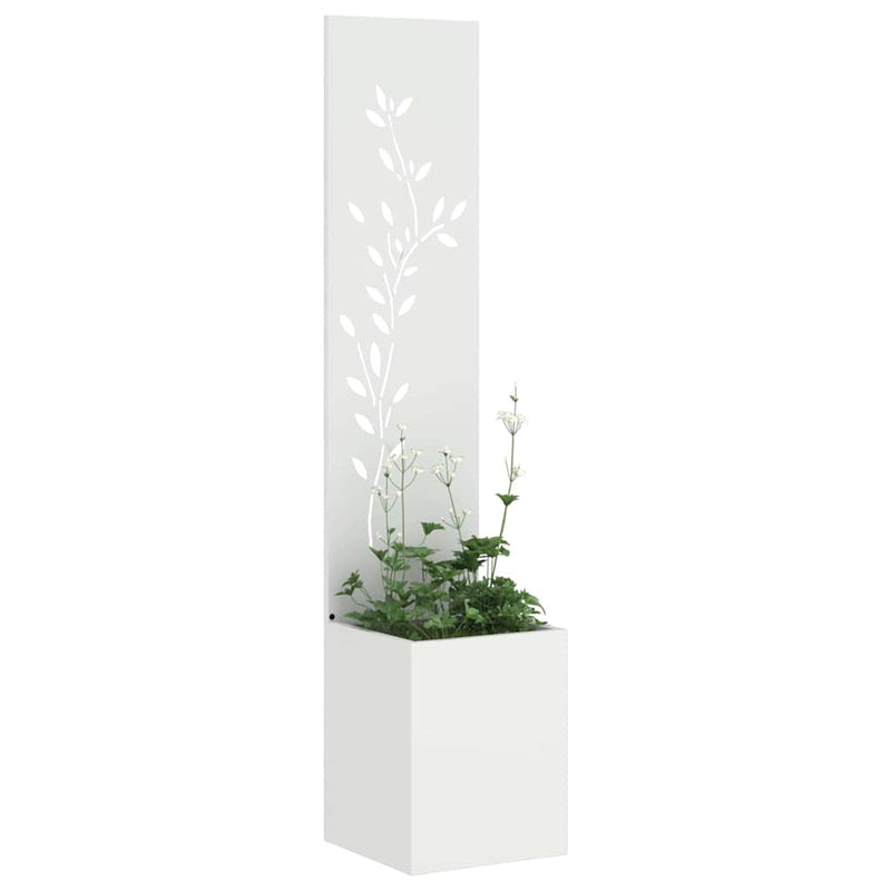 Load image into Gallery viewer, Vidaxl tuin privacy screen wit 32 x 32 x 150 cm koudgewalst staal
