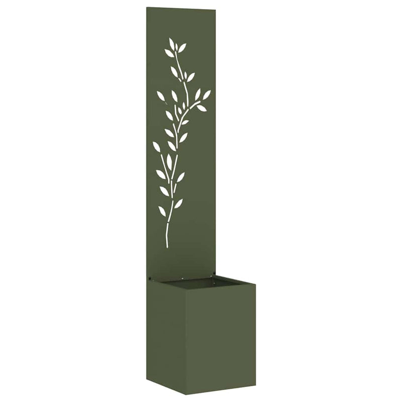 Load image into Gallery viewer, Vidaxl tuin privacy screen bloemen olijfgroen 32 x 32 x 150 cm
