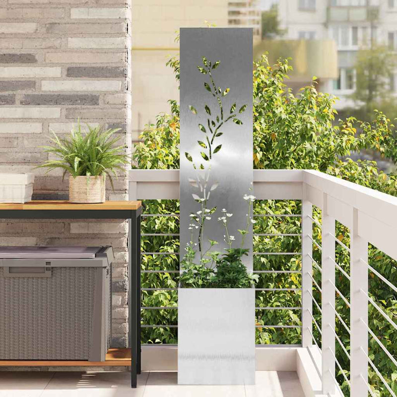 Load image into Gallery viewer, Vidaxl tuin privacy screen zilver 32 x 32 x 150 cm roestvrij staal
