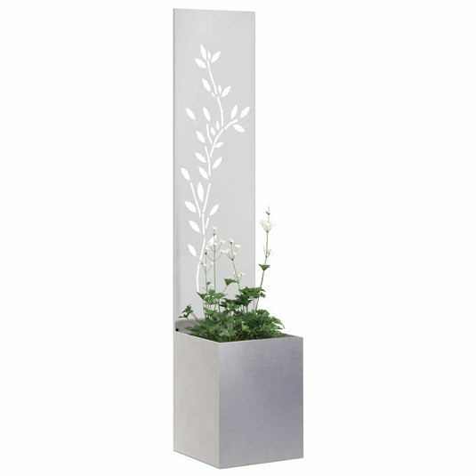 Vidaxl tuin privacy screen zilver 32 x 32 x 150 cm roestvrij staal