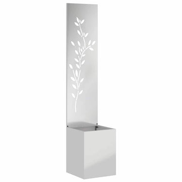 Vidaxl tuin privacy screen bloemen zilver 32 x 32 x 150 cm