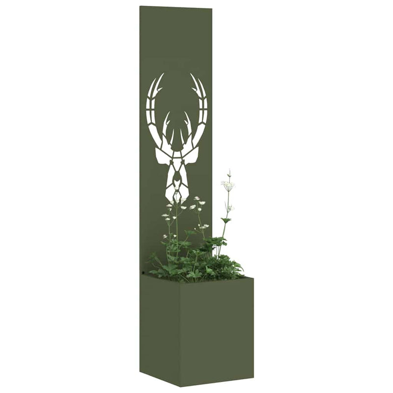Load image into Gallery viewer, Vidaxl tuin privacy screen dierenprint olijfgroen 32 x 32 x 150 cm
