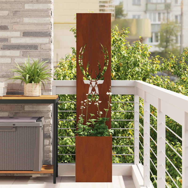 Load image into Gallery viewer, Vidaxl tuin privacy screen dierenprint roestig 32 x 140 cm cortenstaal
