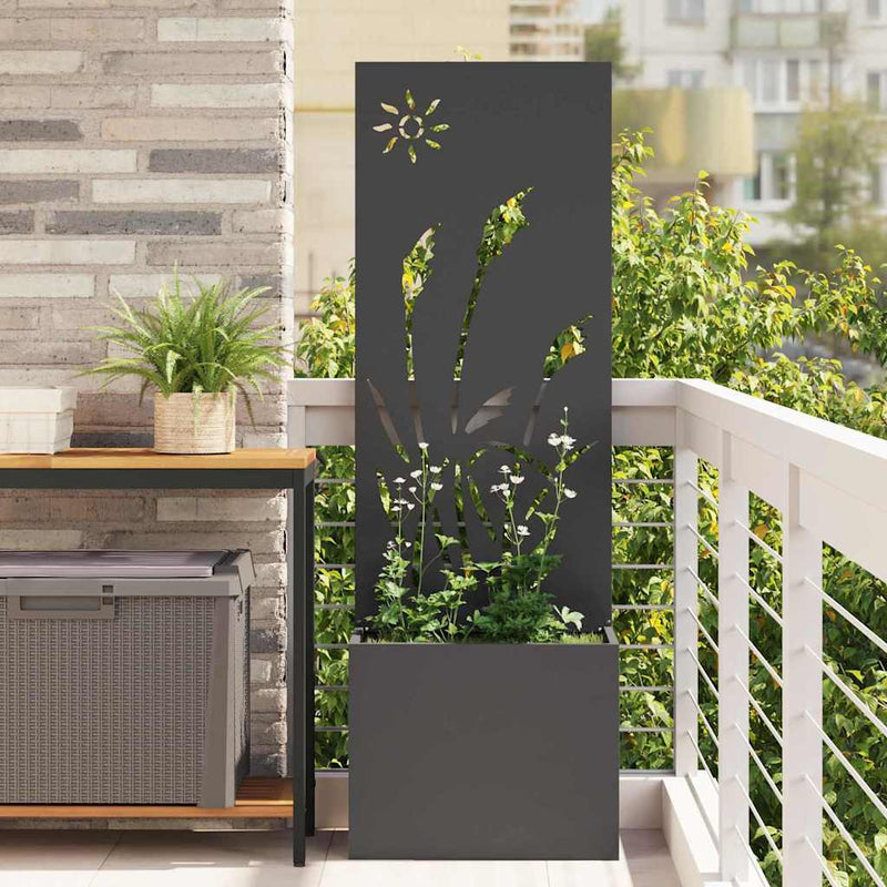 Load image into Gallery viewer, Vidaxl tuin privacy screen zwart 50 x 140 cm koudgewalst staal
