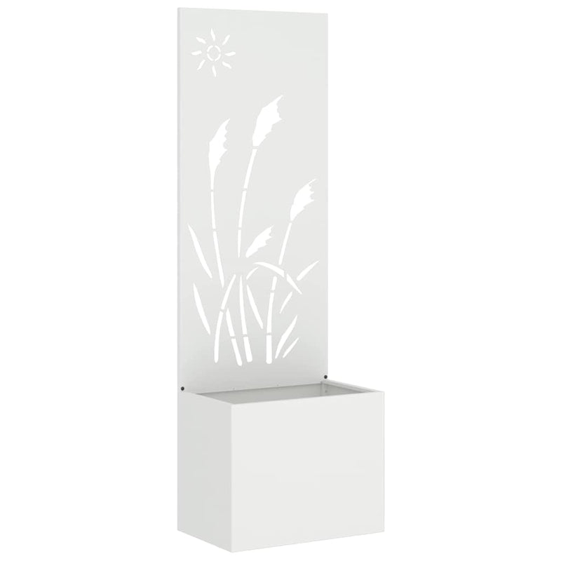 Load image into Gallery viewer, Vidaxl tuin privacy screen fretwerk wit 50 x 140 cm koudgewalst staal
