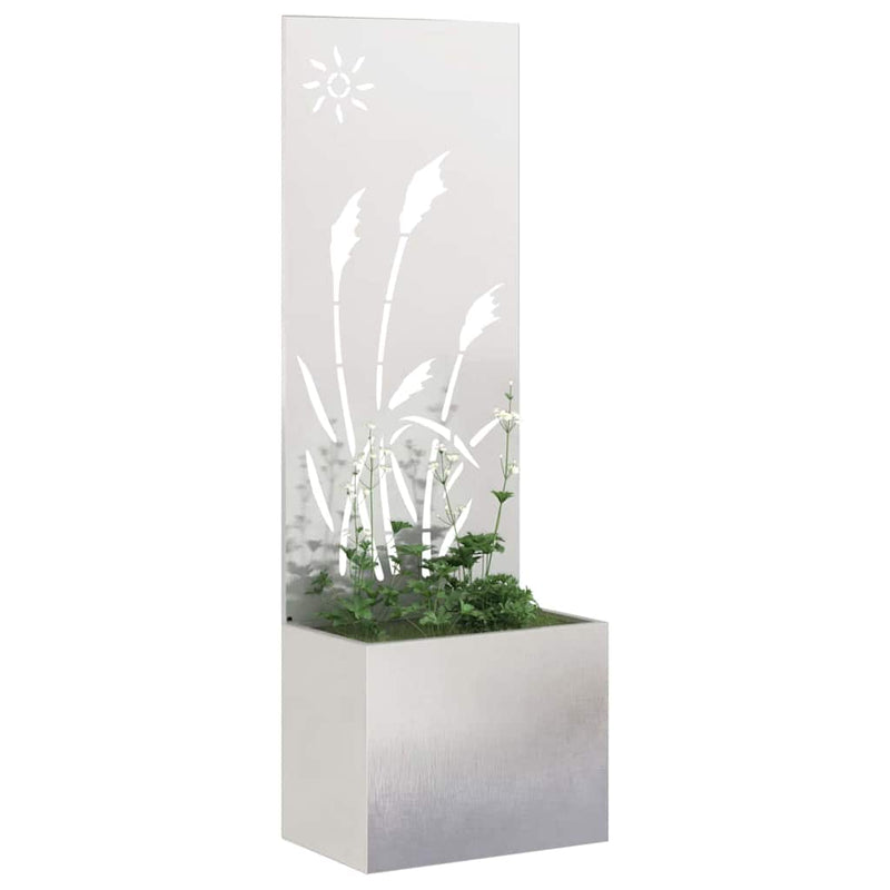 Load image into Gallery viewer, Vidaxl tuin privacy screen fretwerk zilver 50 x 140 cm roestvrij staal
