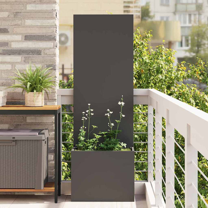 Load image into Gallery viewer, Vidaxl tuin privacy screen zwart 50 x 140 cm koudgewalst staal
