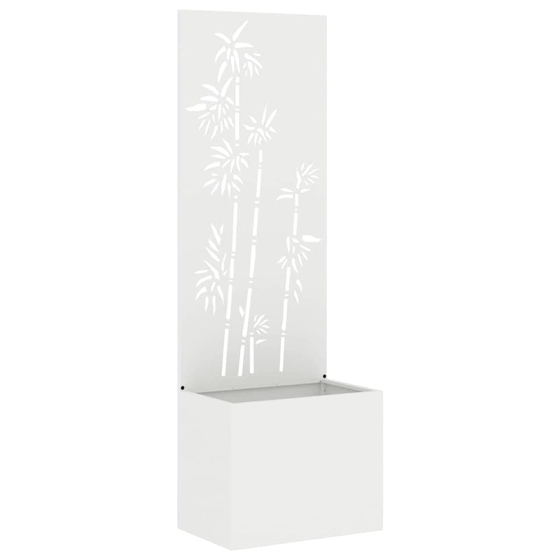 Load image into Gallery viewer, Vidaxl tuin privacy screen bloemen wit 50 x 140 cm koudgewalst staal
