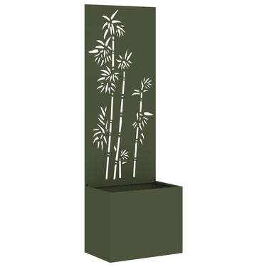 Vidaxl tuin privacy screen olijfgroen 50 x 140 cm koudgewalst staal
