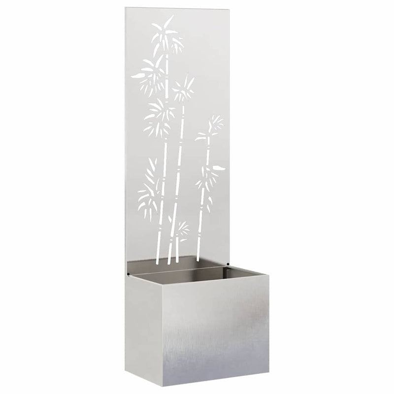 Load image into Gallery viewer, Vidaxl tuin privacy screen bloemen zilver 50 x 140 cm roestvrij staal
