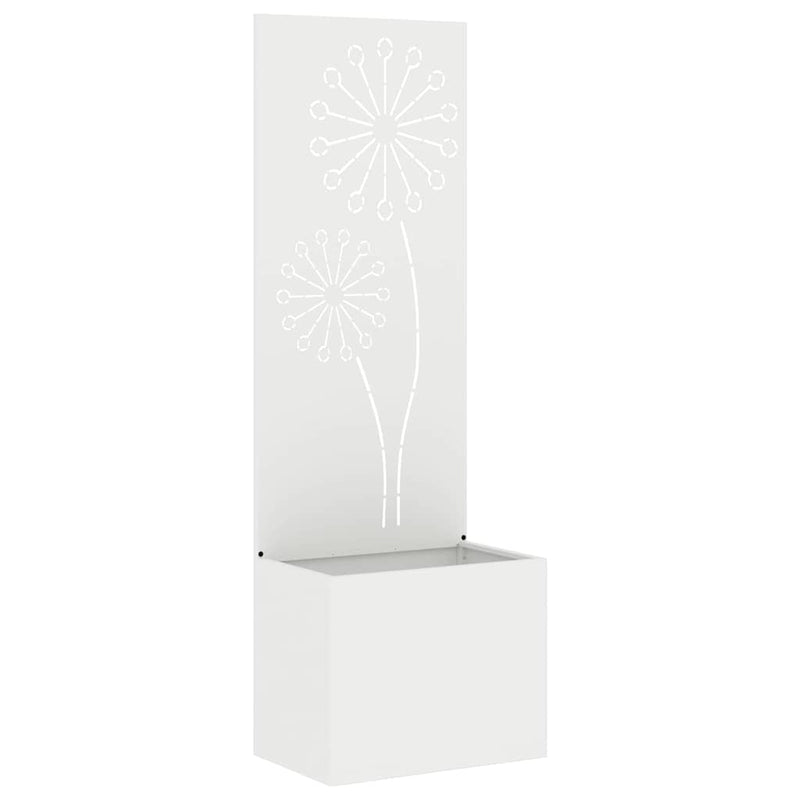 Load image into Gallery viewer, Vidaxl tuin privacy screen fretwerk wit 50 x 140 cm koudgewalst staal
