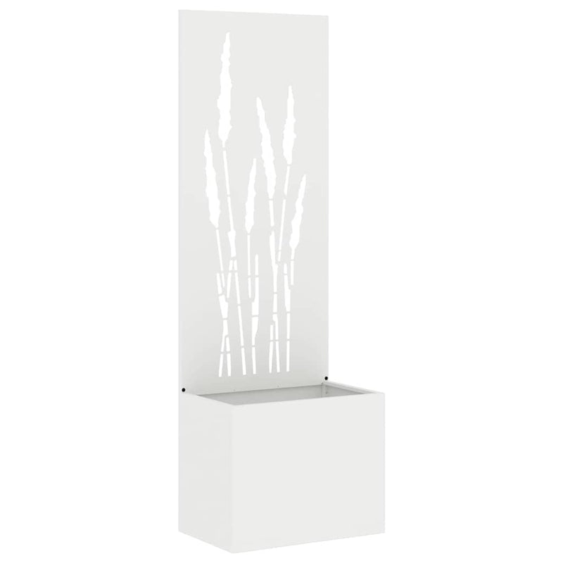 Load image into Gallery viewer, Vidaxl tuin privacy screen fretwerk wit 50 x 140 cm koudgewalst staal
