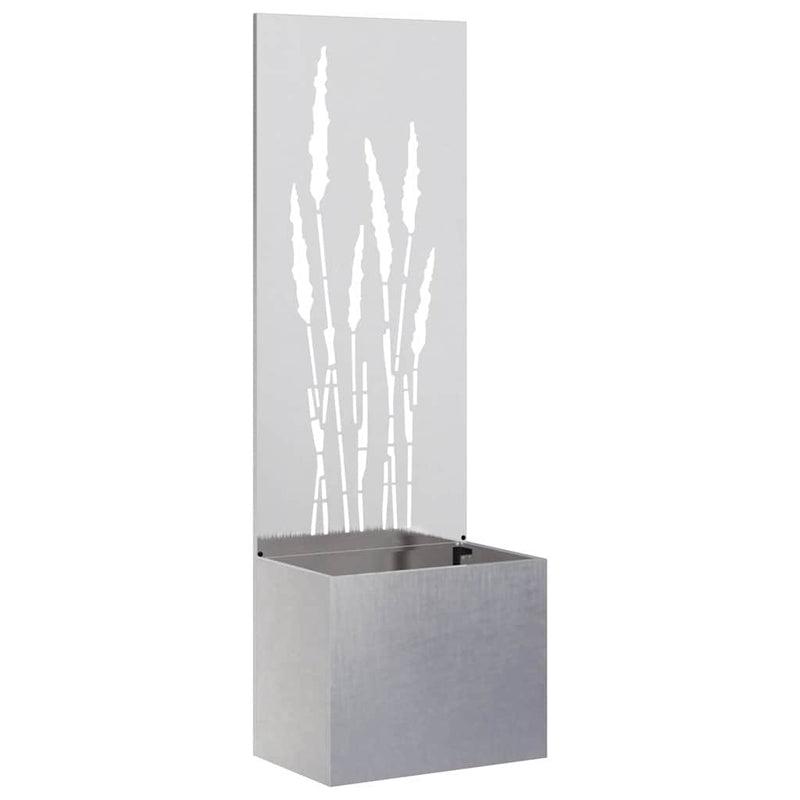 Load image into Gallery viewer, Vidaxl tuin privacy screen fretwerk zilver 50 x 140 cm roestvrij staal
