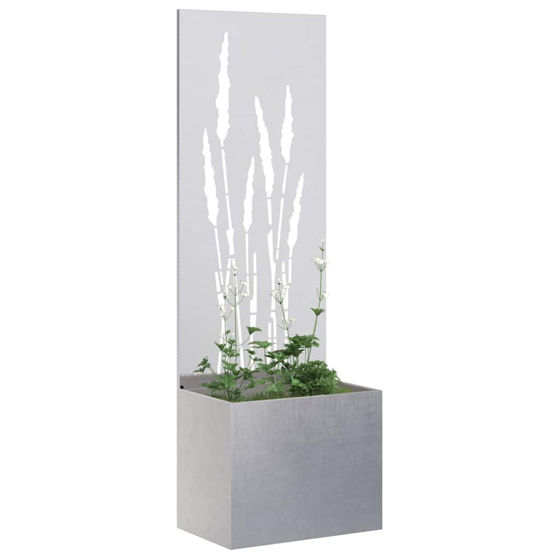 Load image into Gallery viewer, Vidaxl tuin privacy screen fretwerk zilver 50 x 140 cm roestvrij staal
