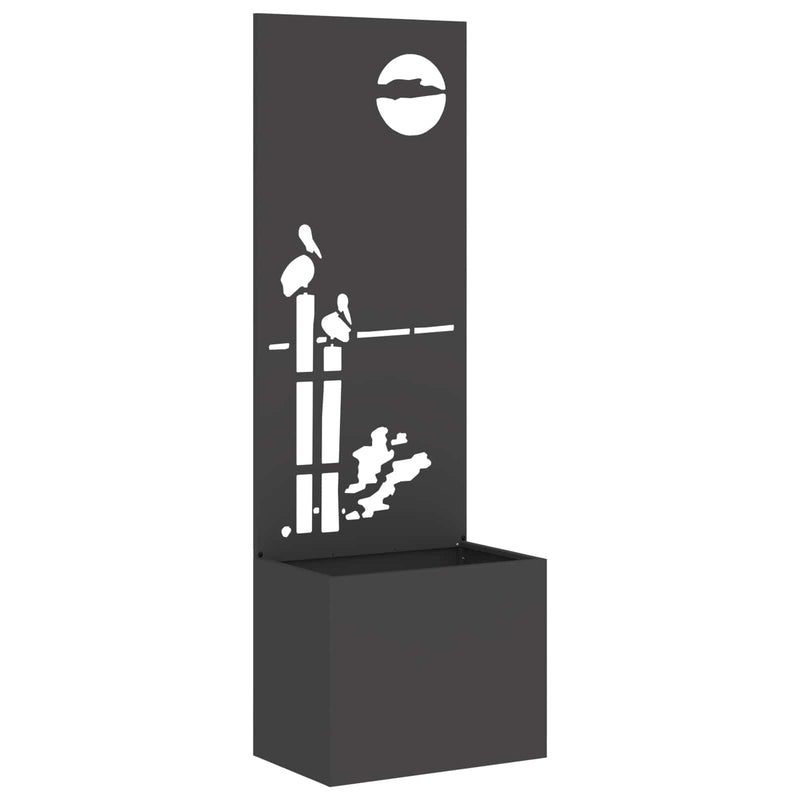 Load image into Gallery viewer, Vidaxl tuin privacy screen zwart 50 x 32 x 150 cm koudgewalst staal
