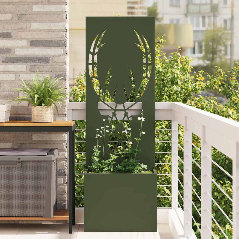 Load image into Gallery viewer, Vidaxl tuin privacy screen olijfgroen 50 x 140 cm koudgewalst staal
