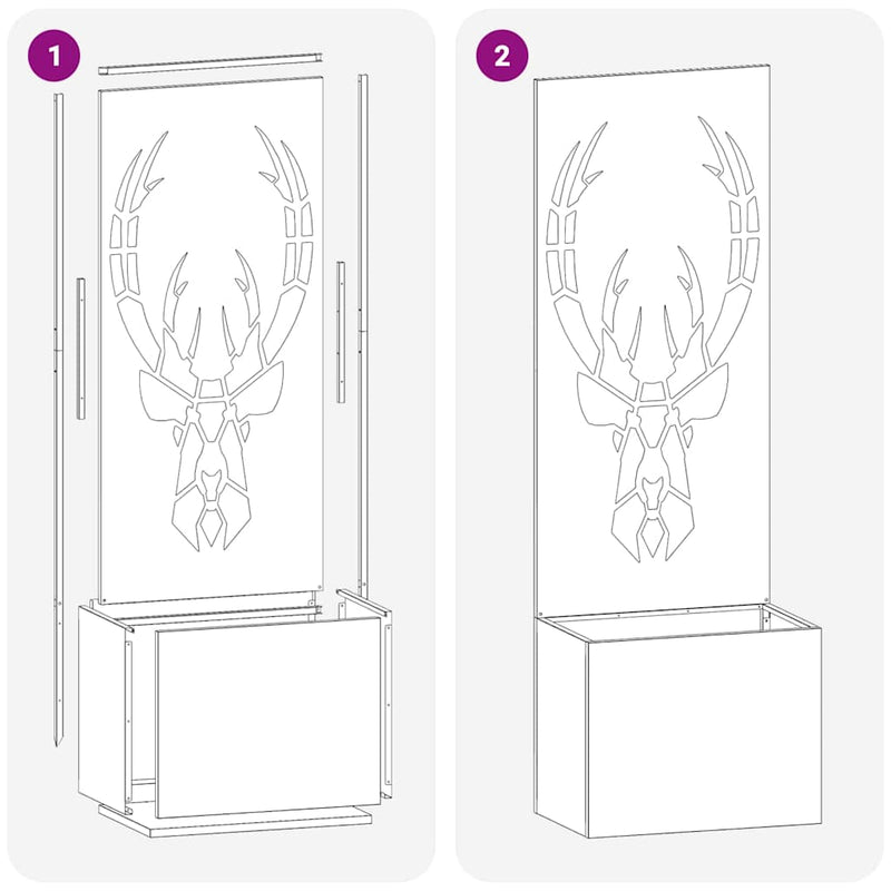 Load image into Gallery viewer, Vidaxl tuin privacy screen roestig 50 x 32 x 150 cm cortenstaal
