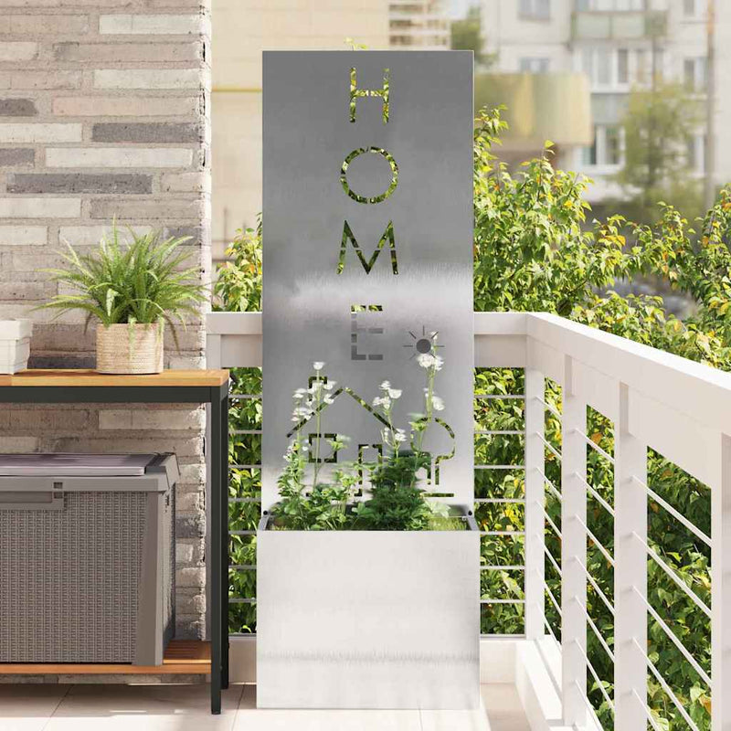Load image into Gallery viewer, Vidaxl tuin privacy screen fretwerk zilver 50 x 140 cm roestvrij staal
