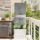 Vidaxl tuin privacy screen fretwerk zilver 50 x 140 cm roestvrij staal