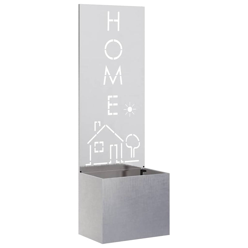 Load image into Gallery viewer, Vidaxl tuin privacy screen fretwerk zilver 50 x 140 cm roestvrij staal

