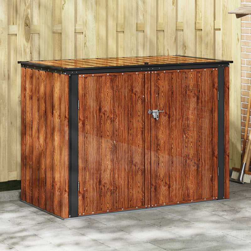Load image into Gallery viewer, Vidaxl tuinopslagdoos bruin 151,5 x 82 x 110,5 cm staal
