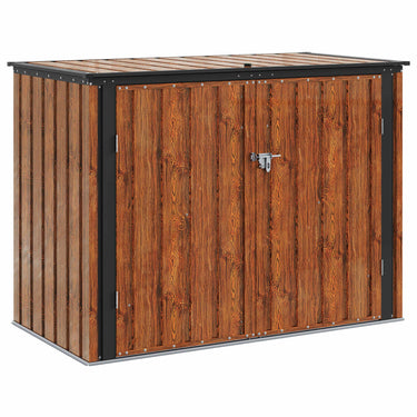 Vidaxl tuinopslagdoos bruin 151,5 x 82 x 110,5 cm staal