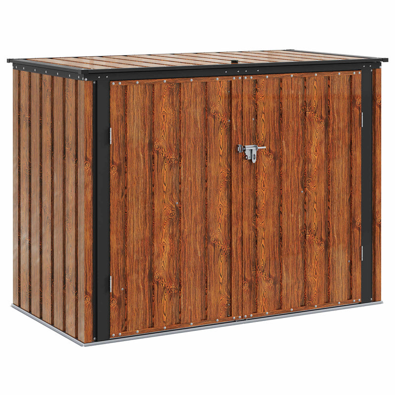 Load image into Gallery viewer, Vidaxl tuinopslagdoos bruin 151,5 x 82 x 110,5 cm staal
