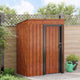 Vidaxl tuinhuisjes bruin 137 x 81 x 180 cm metaal