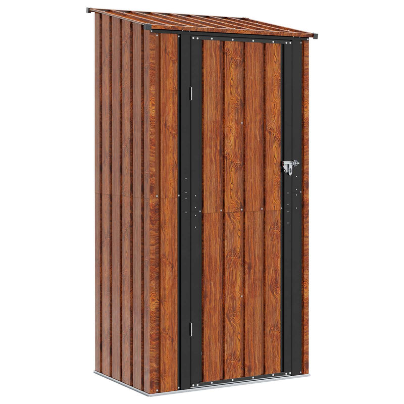 Load image into Gallery viewer, Vidaxl tuinhuisjes bruin 103 x 74 x 200 cm metaal
