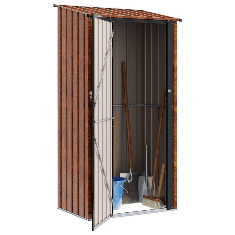 Load image into Gallery viewer, Vidaxl tuinhuisjes bruin 103 x 74 x 200 cm metaal
