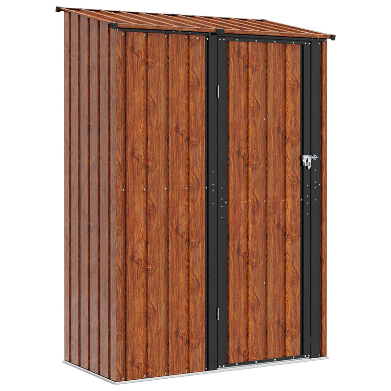 Load image into Gallery viewer, Vidaxl tuinhuisjes bruin 140,5 x 74 x 200 cm metaal
