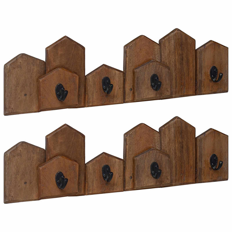 Load image into Gallery viewer, Vidaxl hanger bruin 48 x 8 x 15 cm massief mahoniehout
