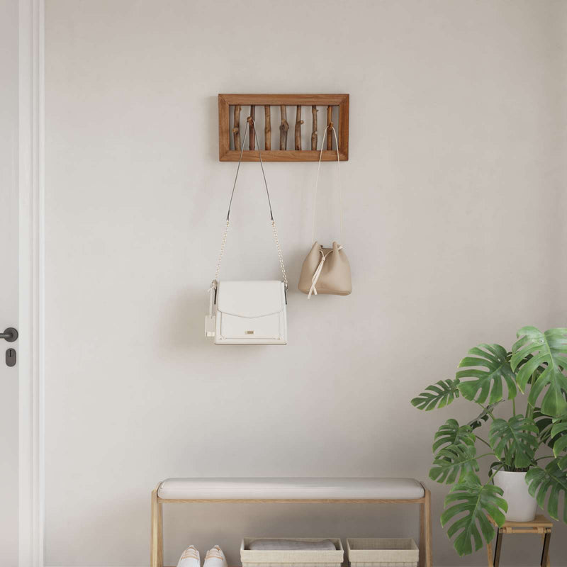 Load image into Gallery viewer, Vidaxl hanger bruin 50 x 11 x 25 cm massief mahoniehout
