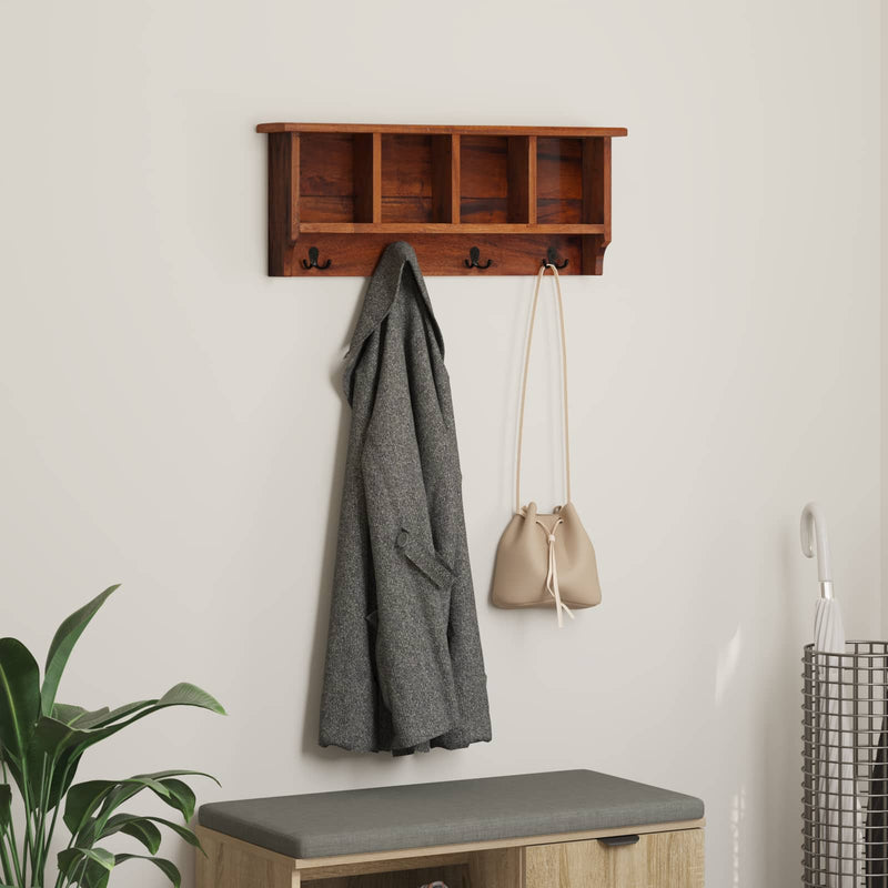 Load image into Gallery viewer, Vidaxl hanger bruin 70 x 11 x 27 cm massief mahoniehout
