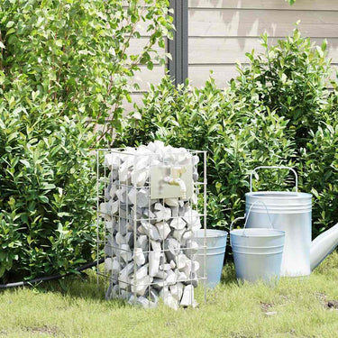 Vidaxl gabion kraan zilver 26 x 25 x 50 cm roestvrij staal