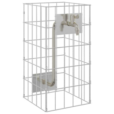 Vidaxl gabion kraan zilver 26 x 25 x 50 cm roestvrij staal