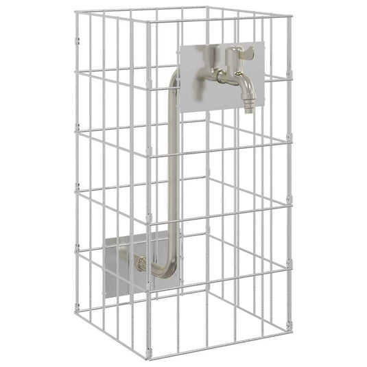 Vidaxl gabion kraan zilver 26 x 25 x 50 cm roestvrij staal