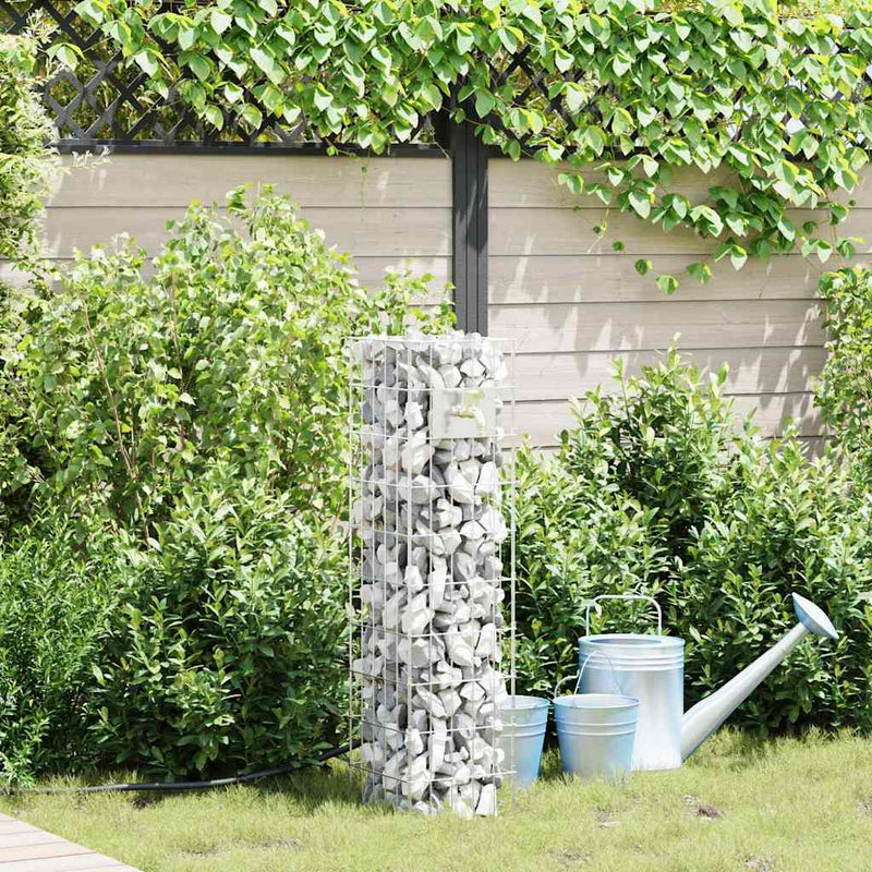 Load image into Gallery viewer, Vidaxl gabion kraan zilver 25 x 25 x 100 cm roestvrij staal
