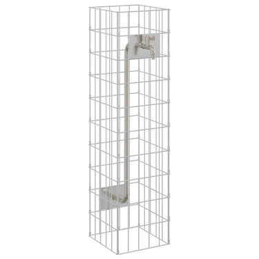 Vidaxl gabion kraan zilver 25 x 25 x 100 cm roestvrij staal