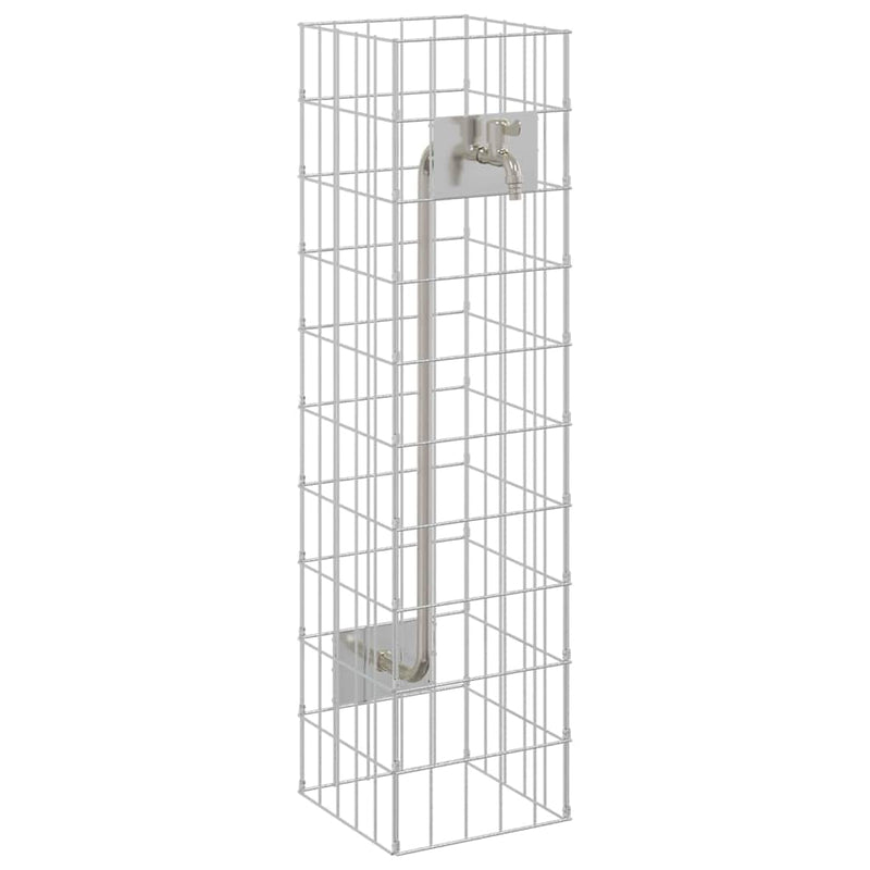 Load image into Gallery viewer, Vidaxl gabion kraan zilver 25 x 25 x 100 cm roestvrij staal
