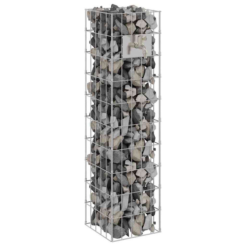 Load image into Gallery viewer, Vidaxl gabion kraan zilver 25 x 25 x 100 cm roestvrij staal
