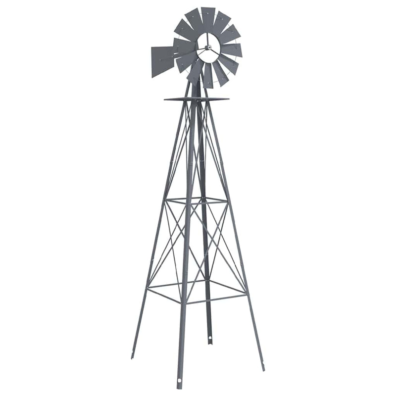 Load image into Gallery viewer, Vidaxl windmolen grijs 84 x 68 x 245 cm ijzer
