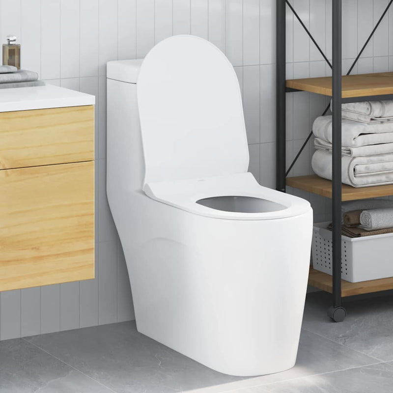 Load image into Gallery viewer, Vidaxl toiletzitting verstelbaar wit 50 x 36,5 x 5 cm polypropyleen
