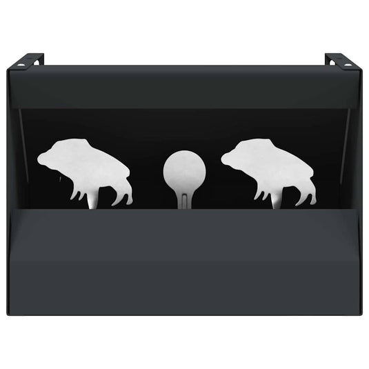 Vidaxl kogel trap box zwart 29 x 22 x 20 cm staal