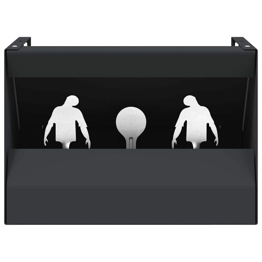 Vidaxl kogel trap box zwart 29 x 22 x 20 cm staal