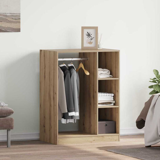 Vidaxl kledingkast met plank met opslag artisan eiken 77 x 48 x 102 cm