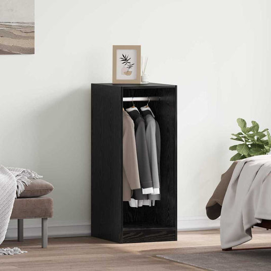 Vidaxl kledingkast met plank met opslag zwart eiken 41 x 48 x 102 cm