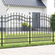 Vidaxl tuinhek grijs 240 x 166 cm poedergecoat staal